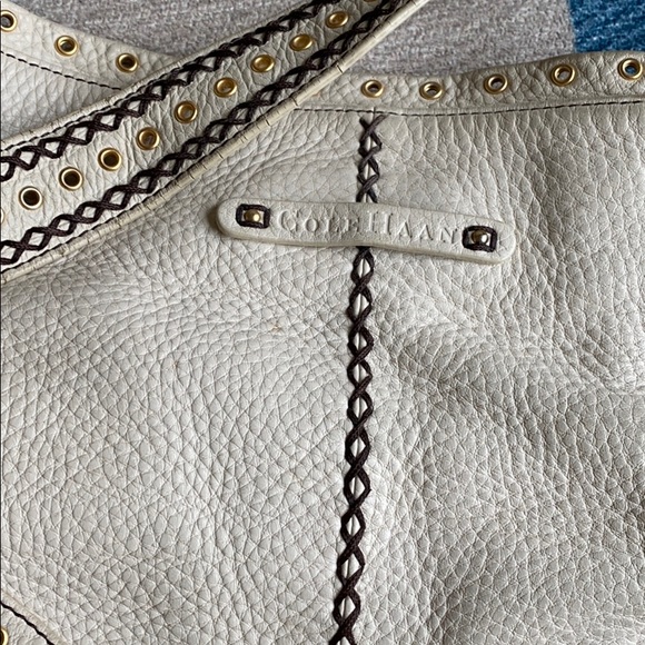 Cole Haan Village Gromet White Leather Purse - Picture 6 of 16